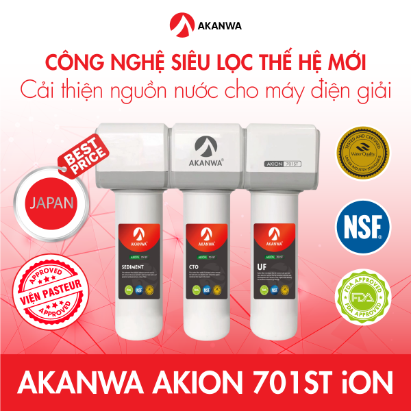 Bộ tiền xử lý nước AKANWA AKION 701ST iONcho máy điện giải giá rẻ nhất
