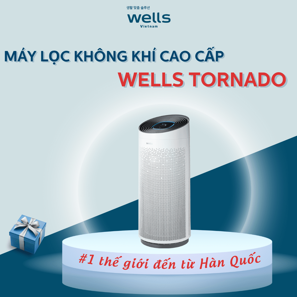 Máy lọc không khí cao cấp Wells Tornado