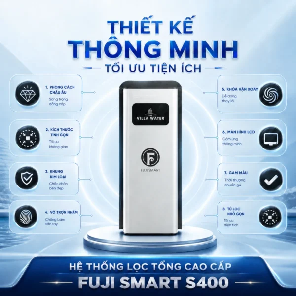 Hệ thống lọc tổng cao cấp Fuji Smart S400 - Lọc sạch chuẩn y tế, sản xuất tại Nhật Bản