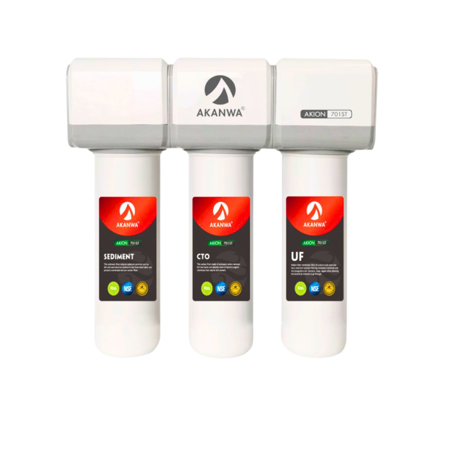 Bộ tiền xử lý nước AKANWA AKION 701ST iON giá rẻ cho máy điện giải ion kiềm