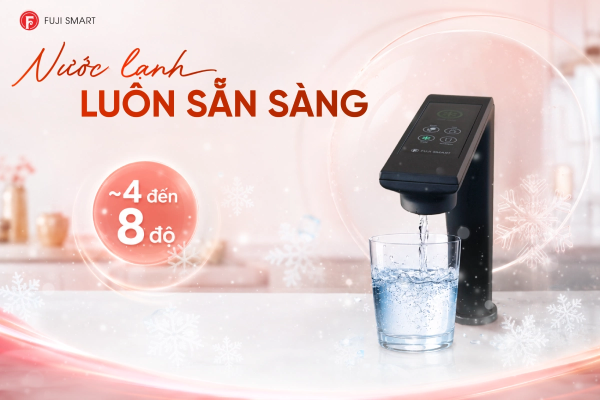 Máy lọc nước 4 trong 1 Fuji Smart The Barista - Vừa làm nóng/lạnh, vừa tạo nước soda