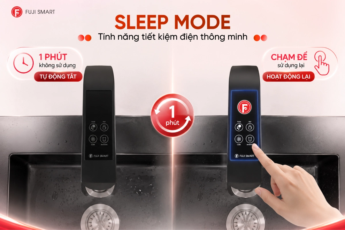 Máy lọc nước 4 trong 1 Fuji Smart The Barista - Vừa làm nóng/lạnh, vừa tạo nước soda